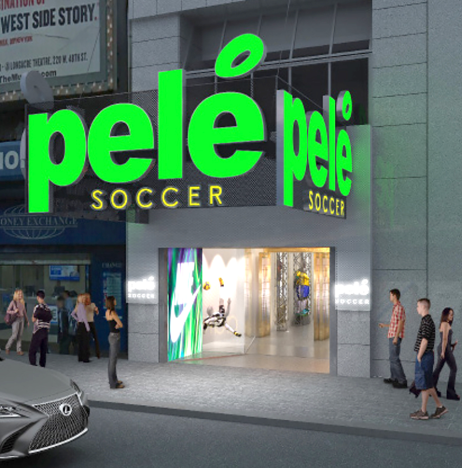 Pele soccer times square on sale