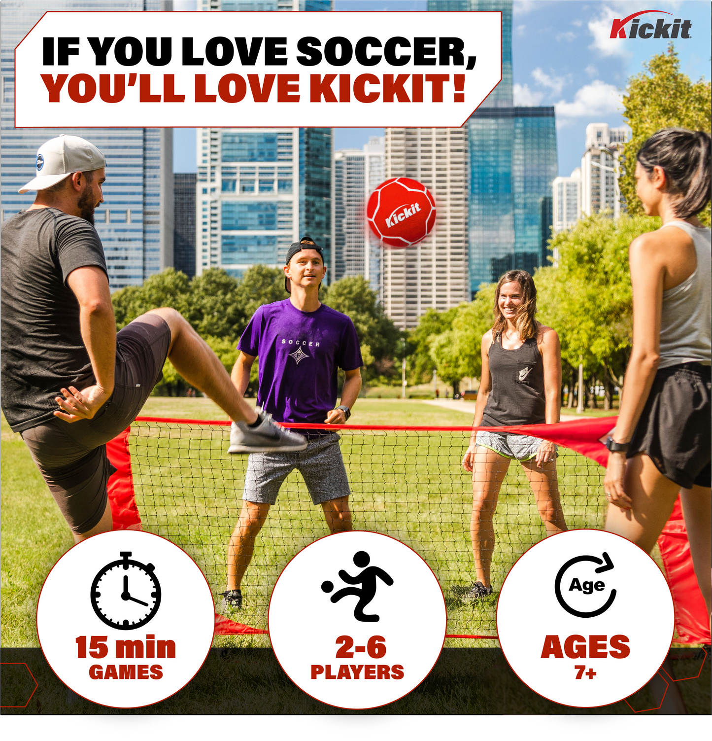 Kickit Soccer Tennis Pro (Doubles)